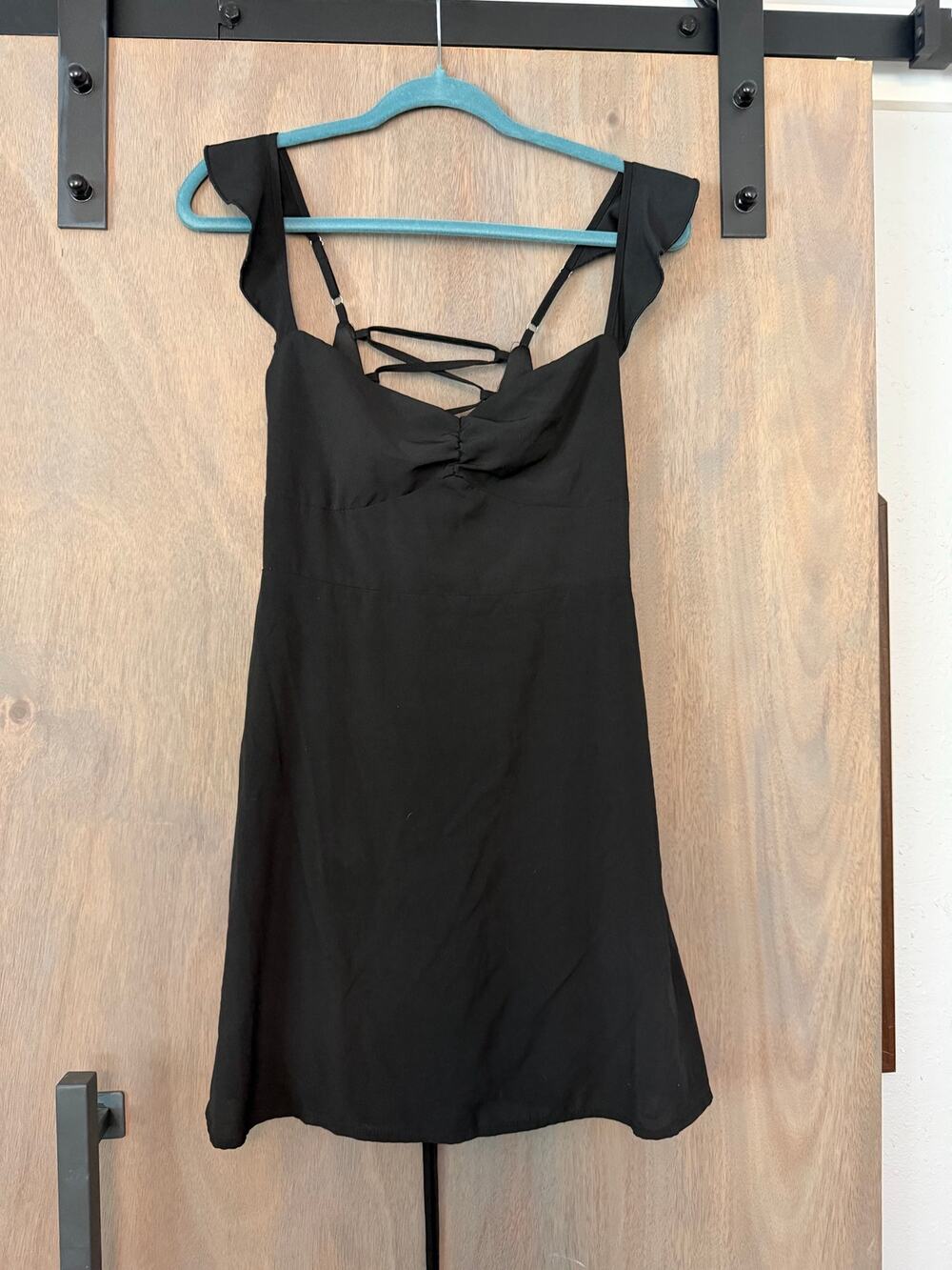 Homecoming Dress Black Landon Mini Dress Tie Back Princess Polly Size 10